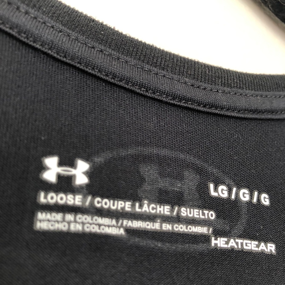 UNDER ARMOUR Black Razorback Top | Large - Picture 5 of 7